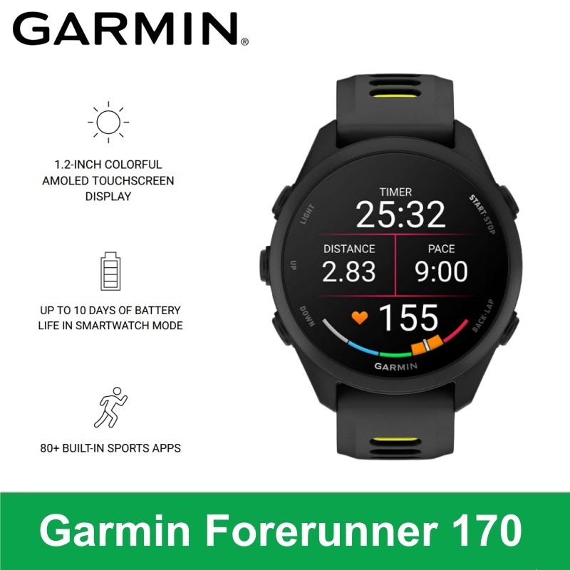 Timex Watches Smartwatch - Montre connectée Garmin Forerunner 170, idéale
