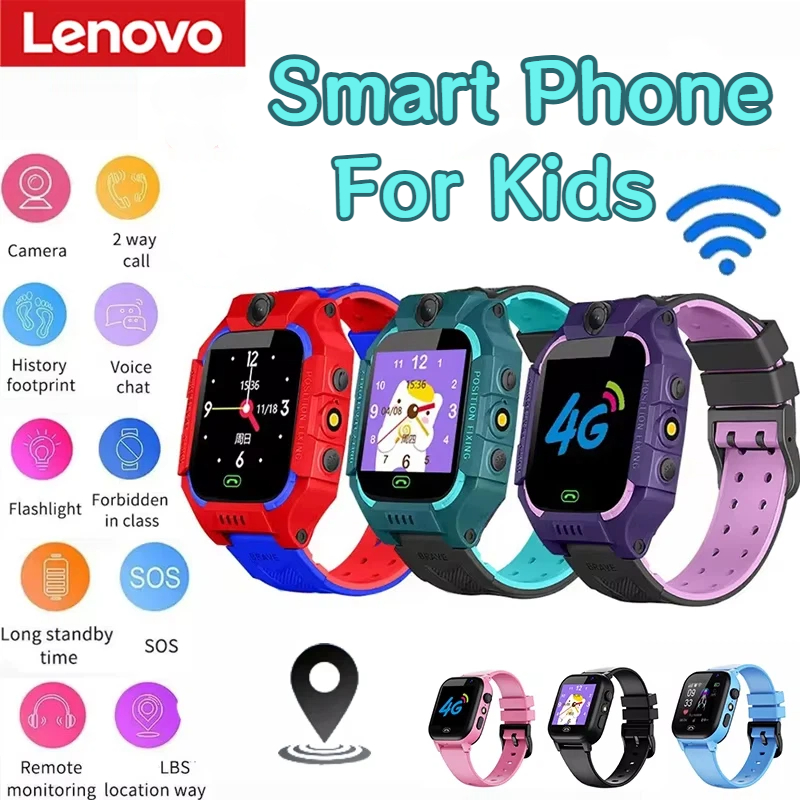 Smartwatch Watches For 12 Year Old Boy - Montre connectée pour enfants Lenovo, étanche,