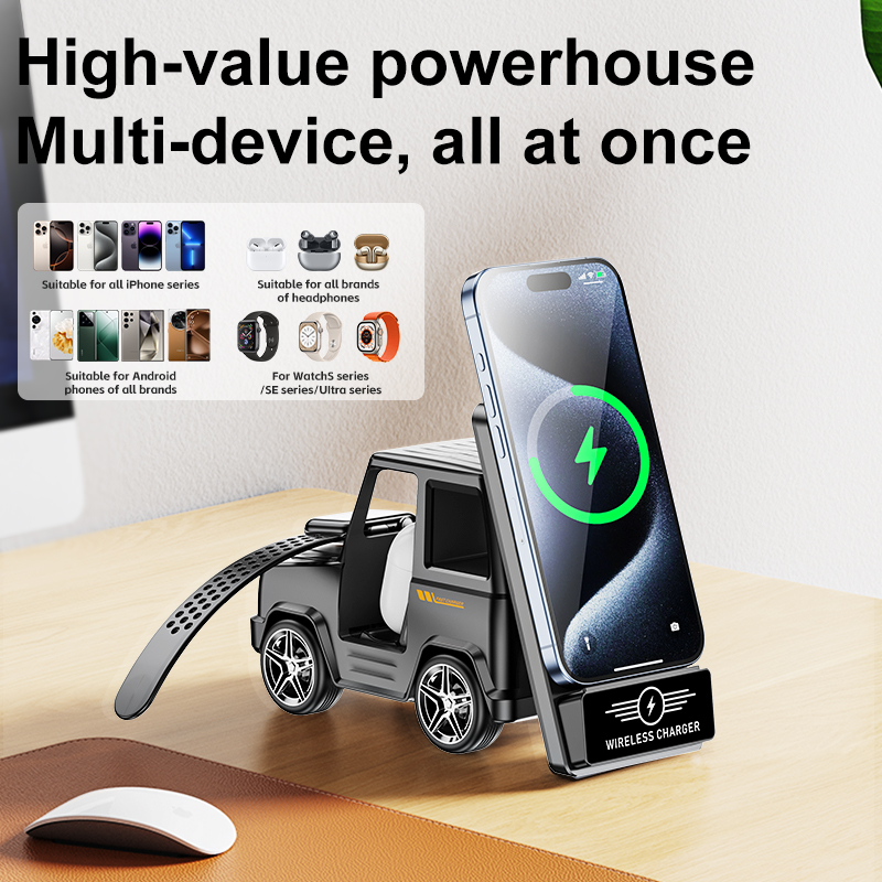 Xwatch Smartwatch - Chargeur sans fil multifonctionnel 3 en