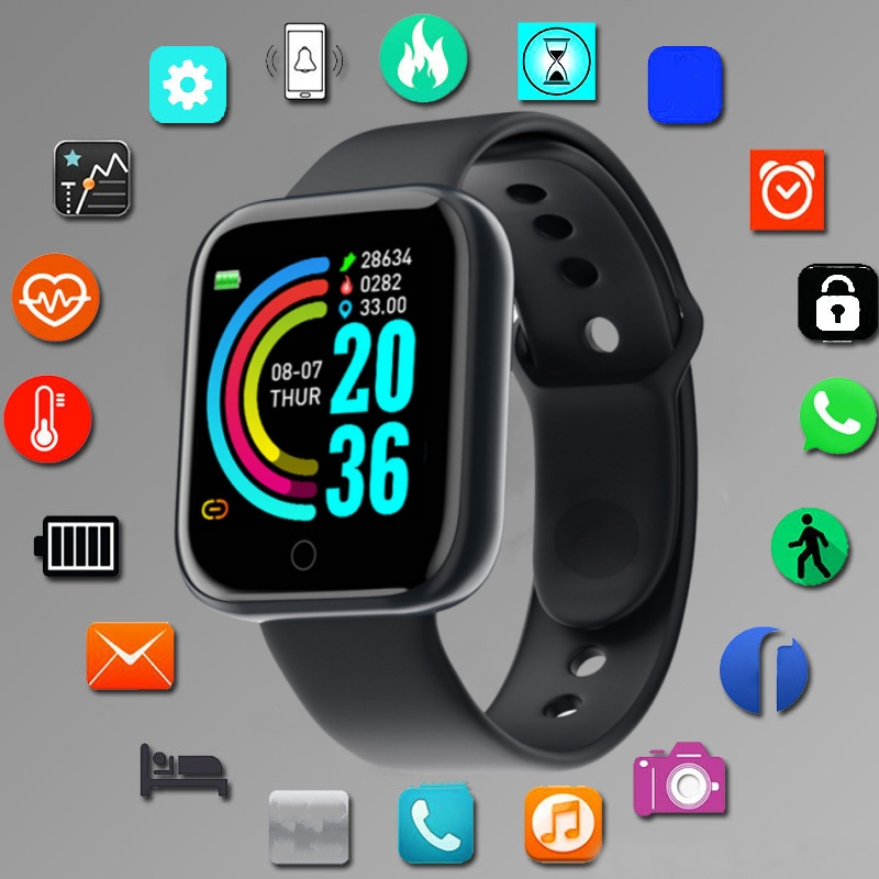 Smartwatch Square Watches For Men - Montre Connectée pour Homme et Femme,