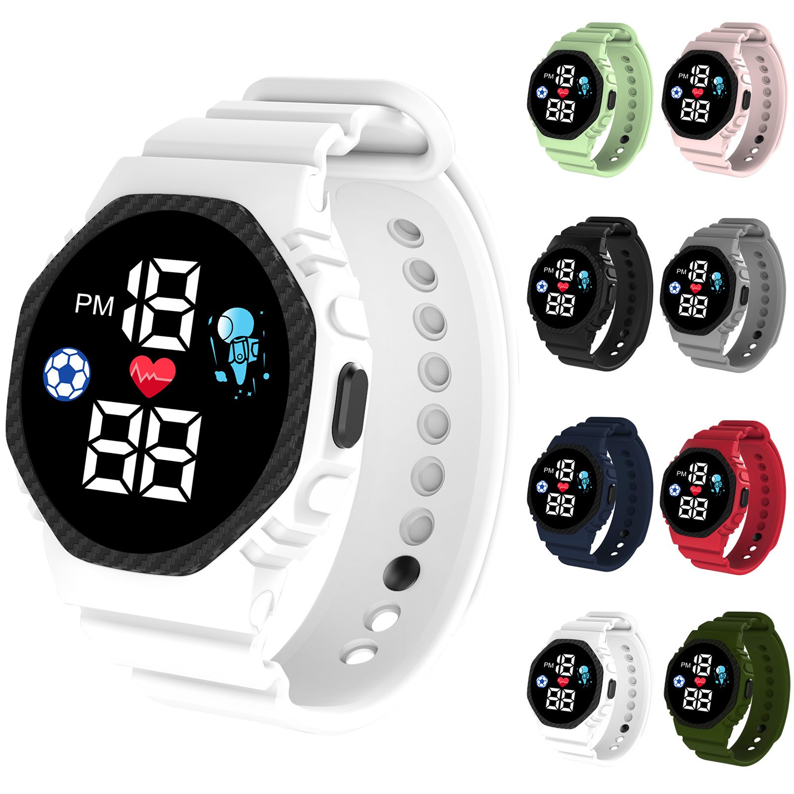 Smartwatch Digital Watches For Boys - Montre intelligente multicolore pour enfants, montre-bracelet