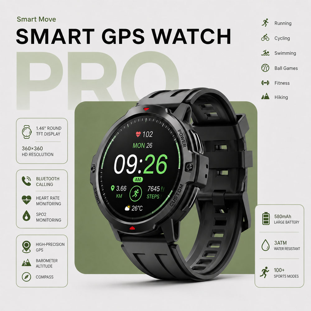 Timex Watches Smartwatch - NOUVEAU Montre connectée GPS militaire 1,46