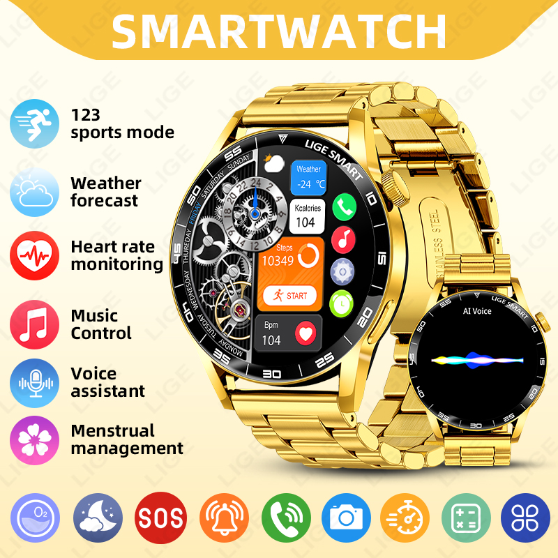 Smartwatch Luxury Watches For Women - LIGE montre intelligente de luxe pour