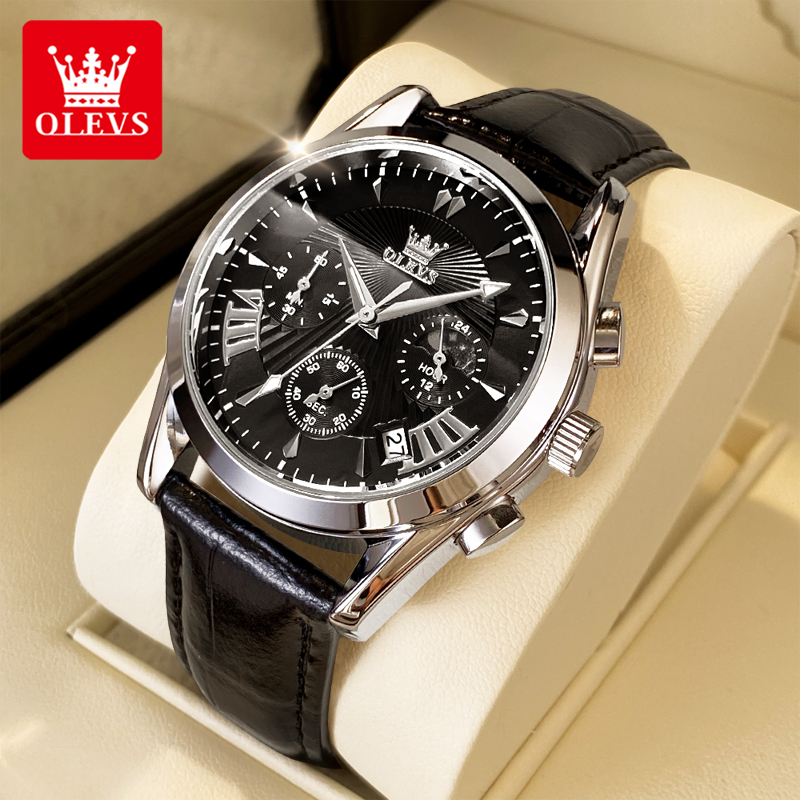 Analog Quartz Watch - OLEVS décontracté mode hommes montres Phase