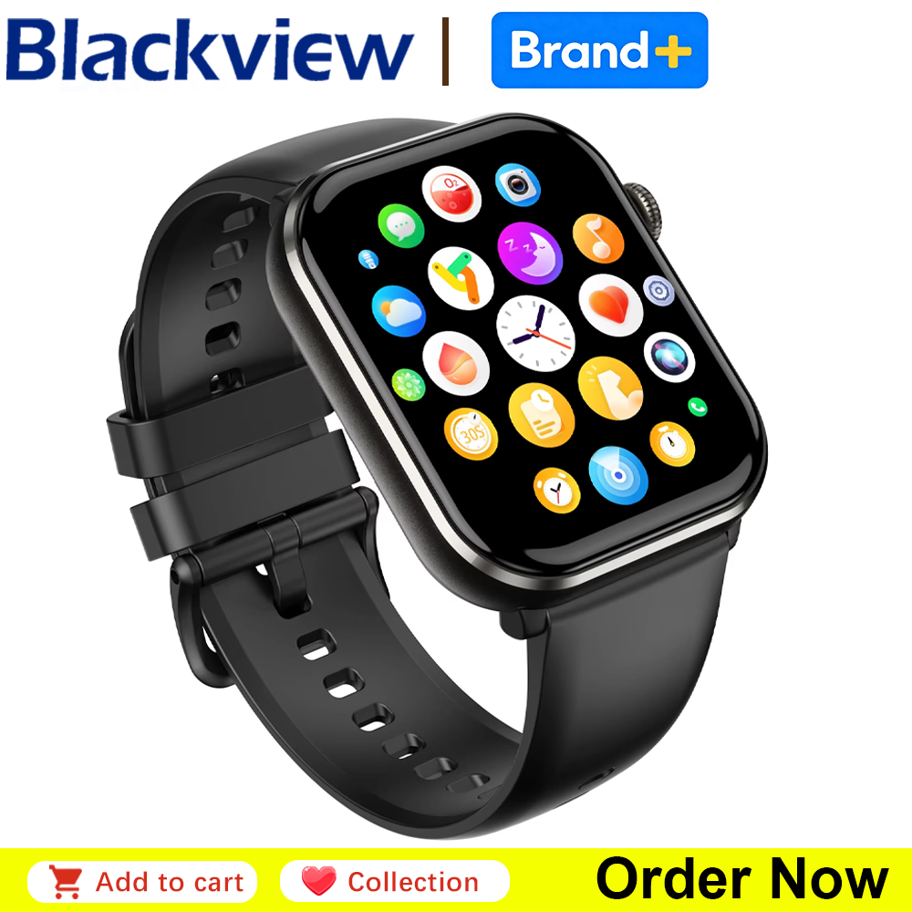 Smartwatch Square Watches For Men - Montre connectée Blackview R60 avec appels