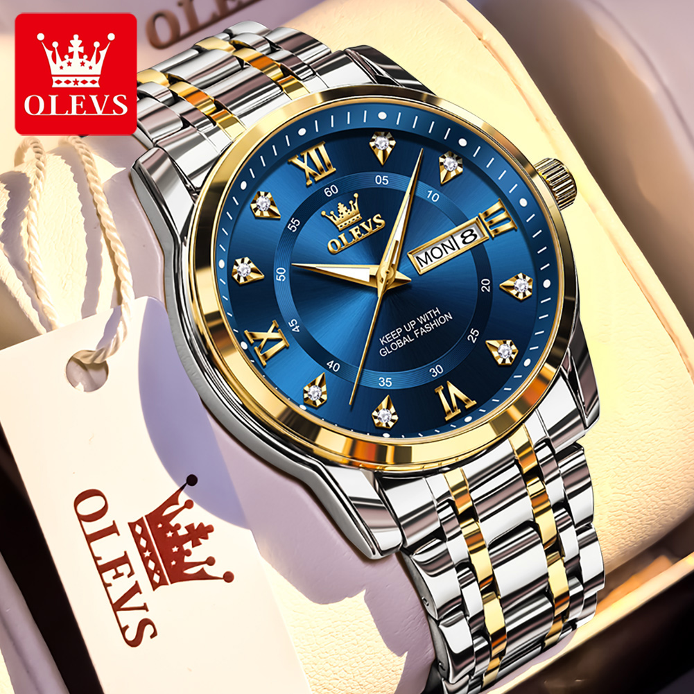 Analog Quartz Watch - OLEVS marque mode hommes montres en
