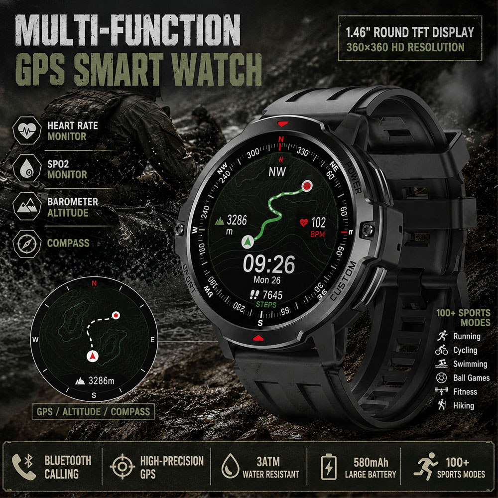 Timex Watches Smartwatch - NOUVELLE Montre connectée GPS militaire de