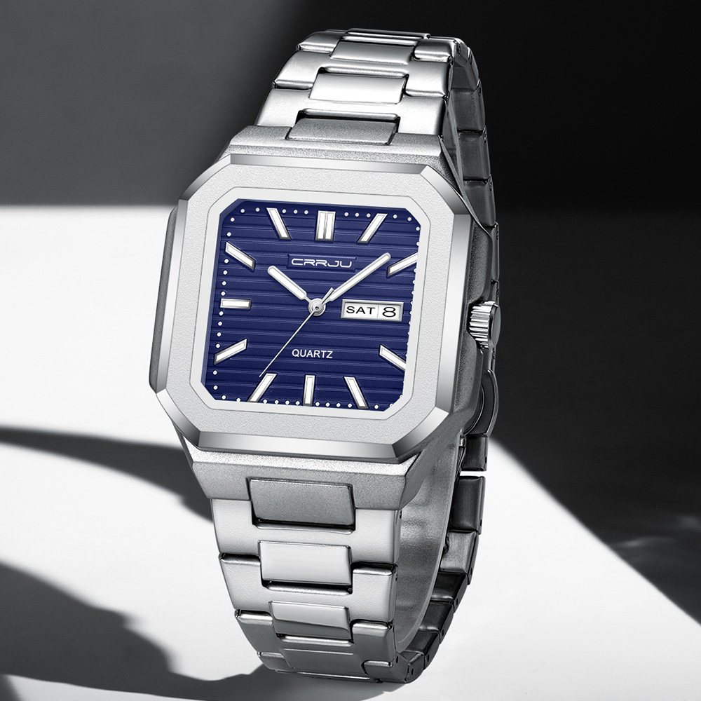 Smartwatch Square Watches For Men - Montre décontractée pour homme CRRJU en