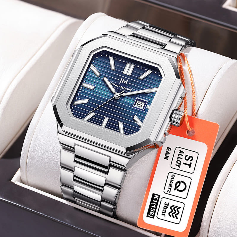 Smartwatch Square Watches For Men - JONNY MOORE K1050 mode luxe bande