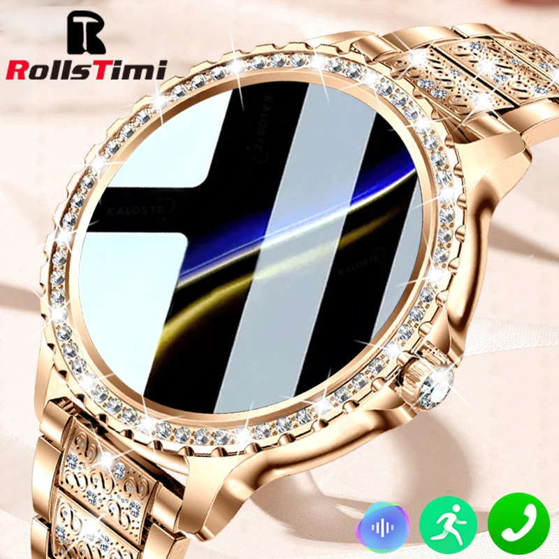 Smartwatch Luxury Watches For Women - Mode luxe or femmes montre intelligente