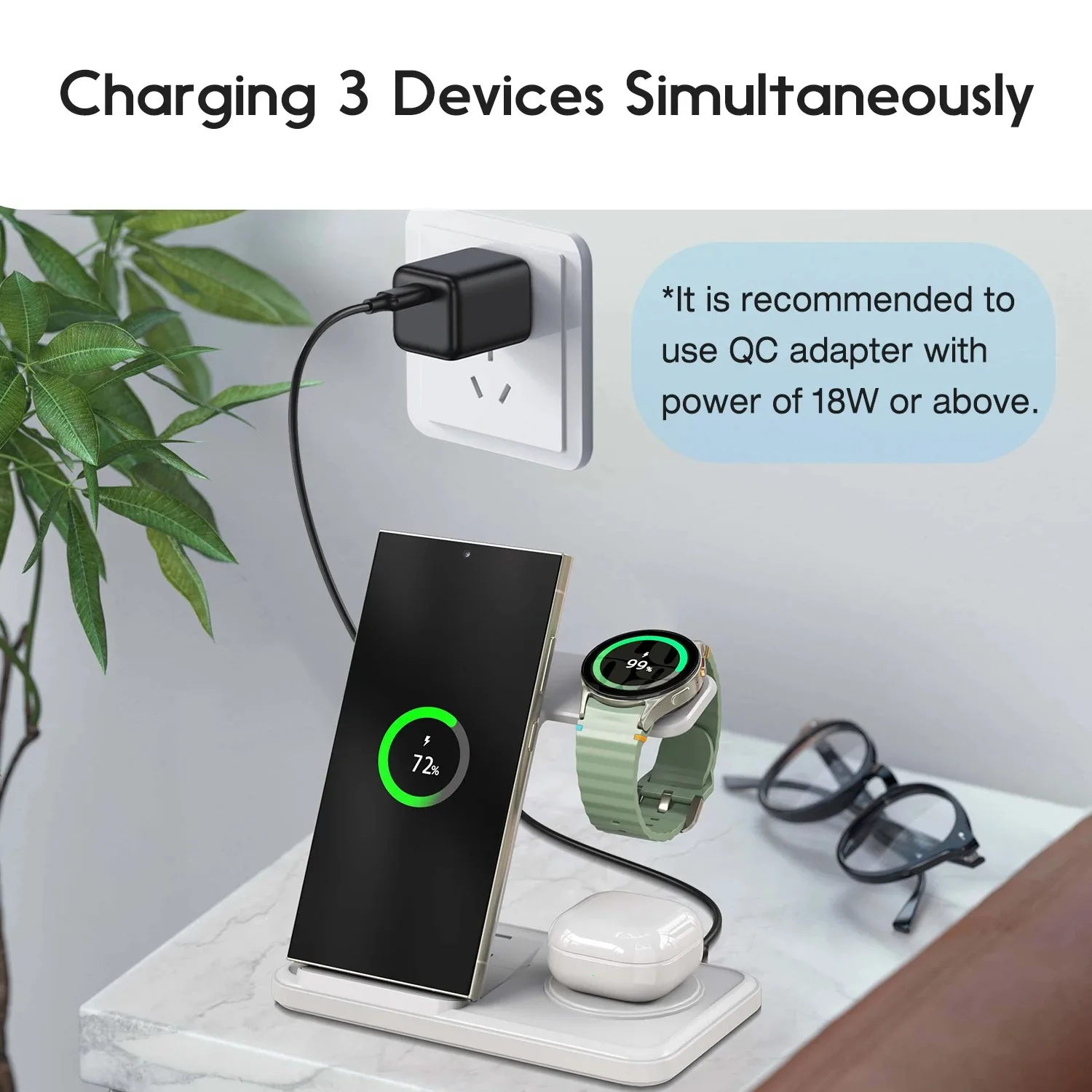 Station de chargeur sans fil 3 - Smartwatch Apple Watch avis et prix
