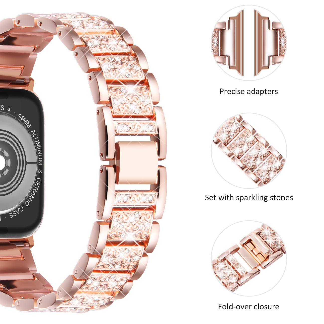 Boîtier + bracelet scintillant - Smartwatch Luxury Watches For Women avis et prix