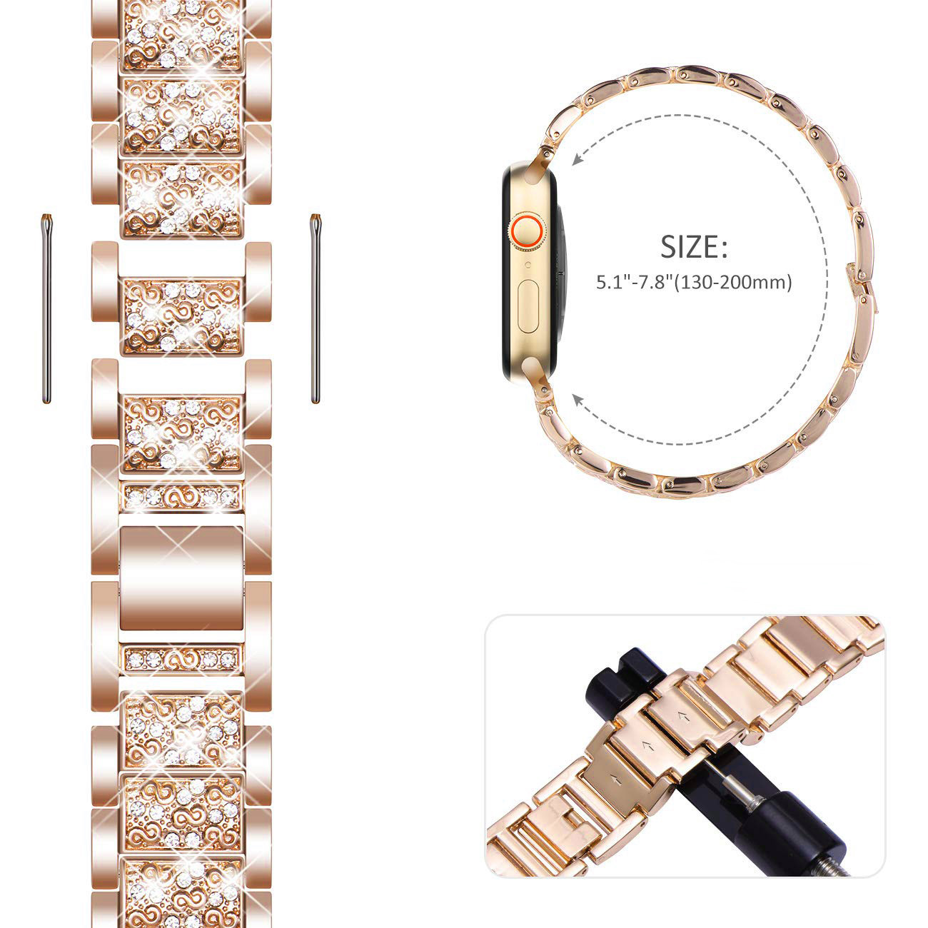 Boîtier + bracelet scintillant - Smartwatch Luxury Watches For Women avis et prix