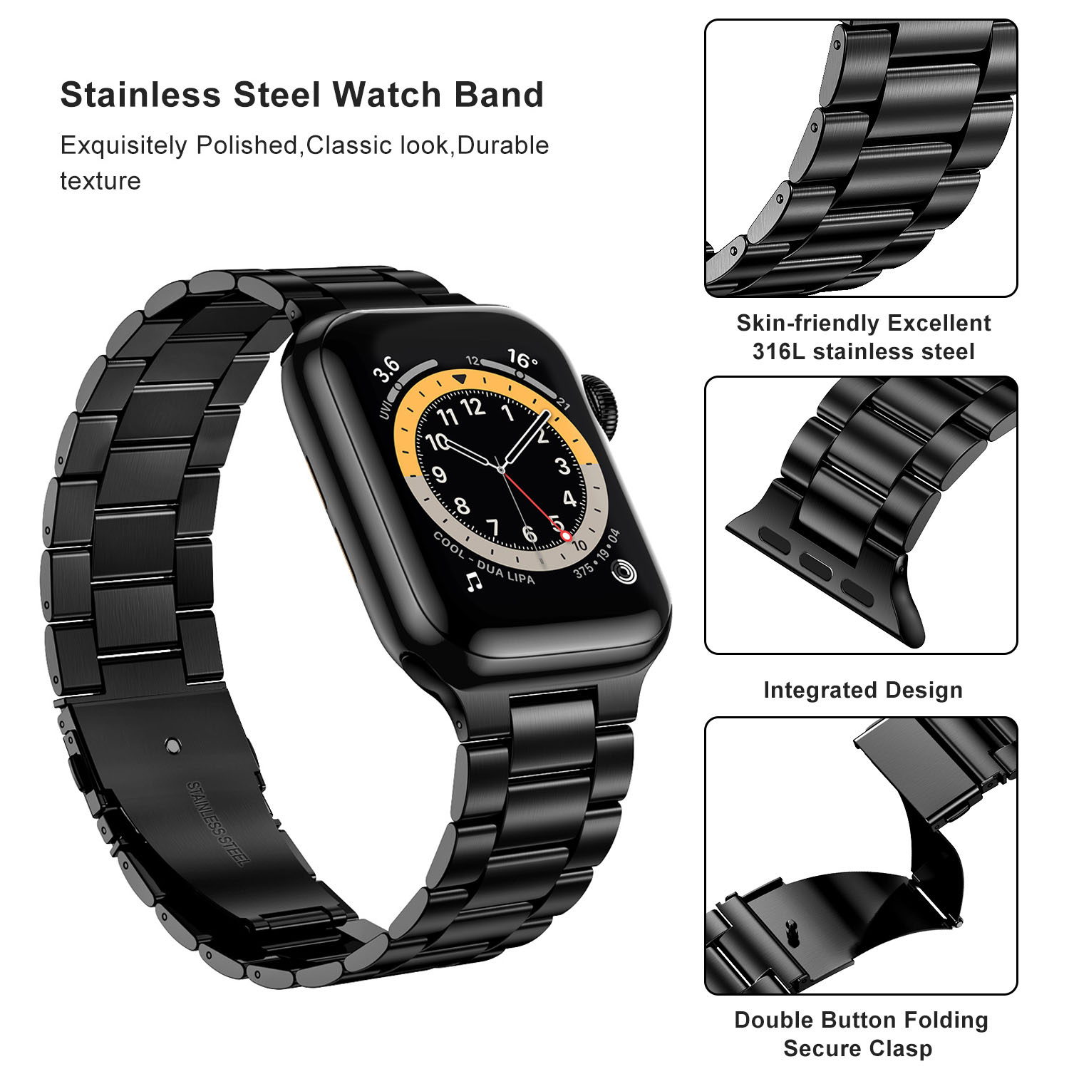 Bracelet en acier inoxydable p - Smartwatch Luxury Watches For Women avis et prix