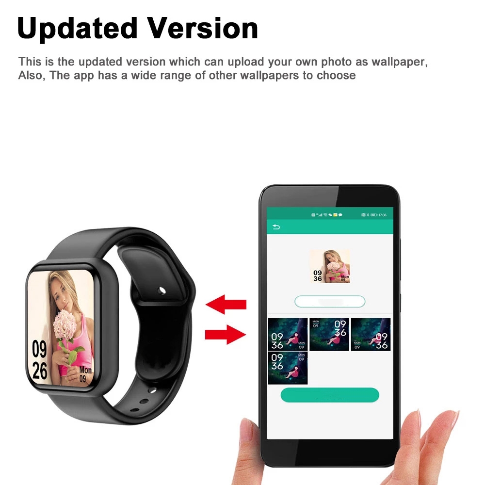 Montre Connectée pour Homme et - Smartwatch Square Watches For Men avis et prix