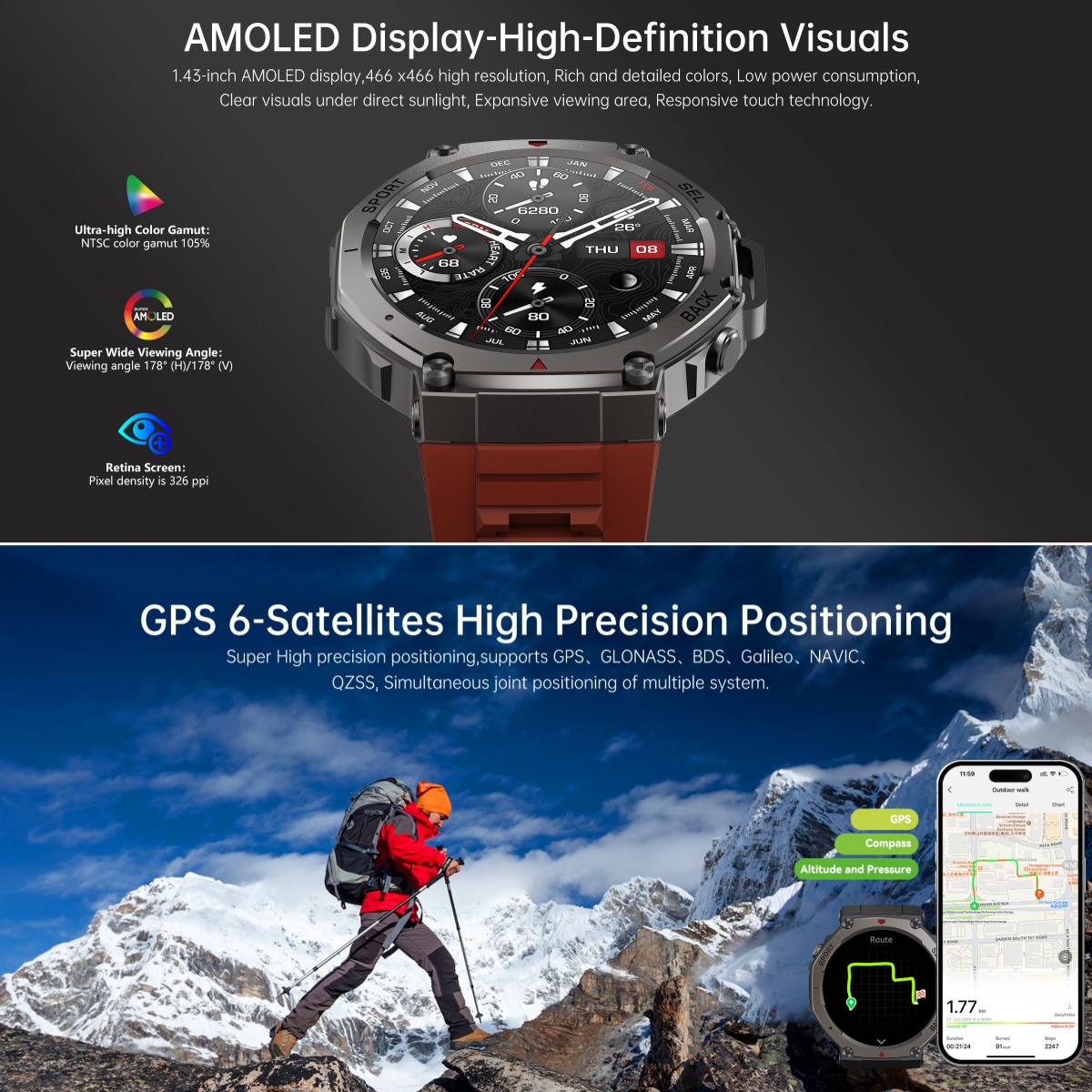 Montre intelligente militaire  - Watch Vs Smartwatch avis et prix