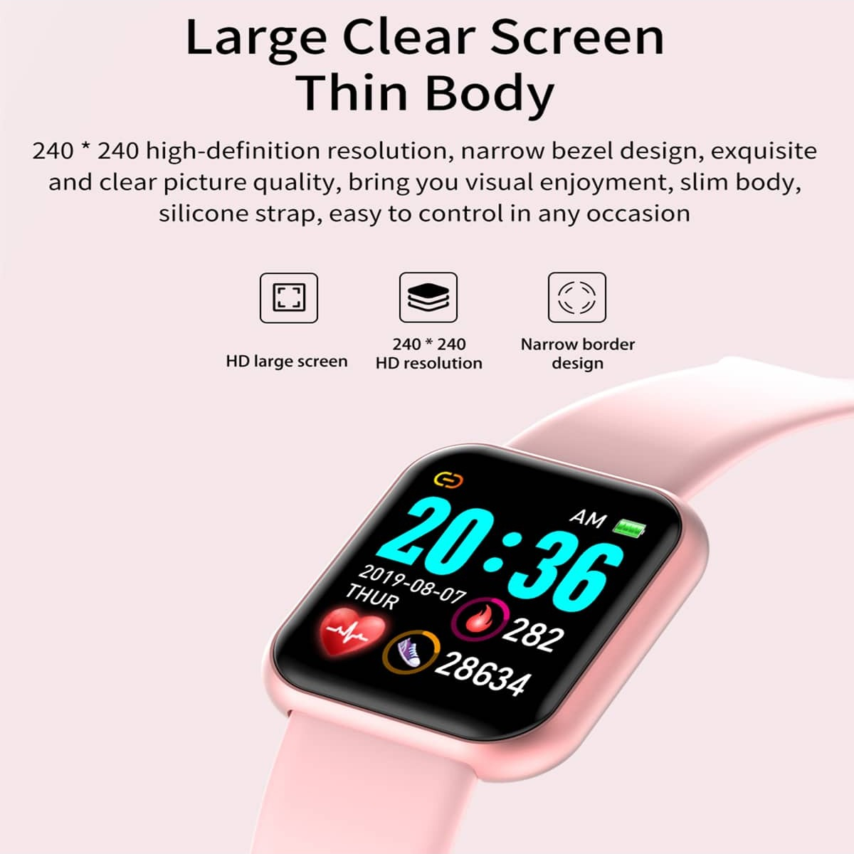 Montre connectée Y68 D20 pour  - Smartwatch Square Watches For Men avis et prix