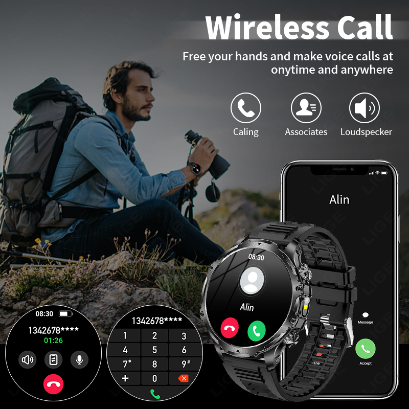 LIGE Smartwatch militaire homm - Timex Watches Smartwatch avis et prix