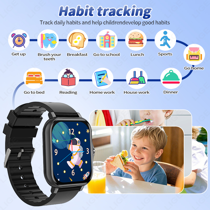 LIGE 2025 Audiobook enfants Sm - Smartwatch Digital Watches For Kid Boy avis et prix