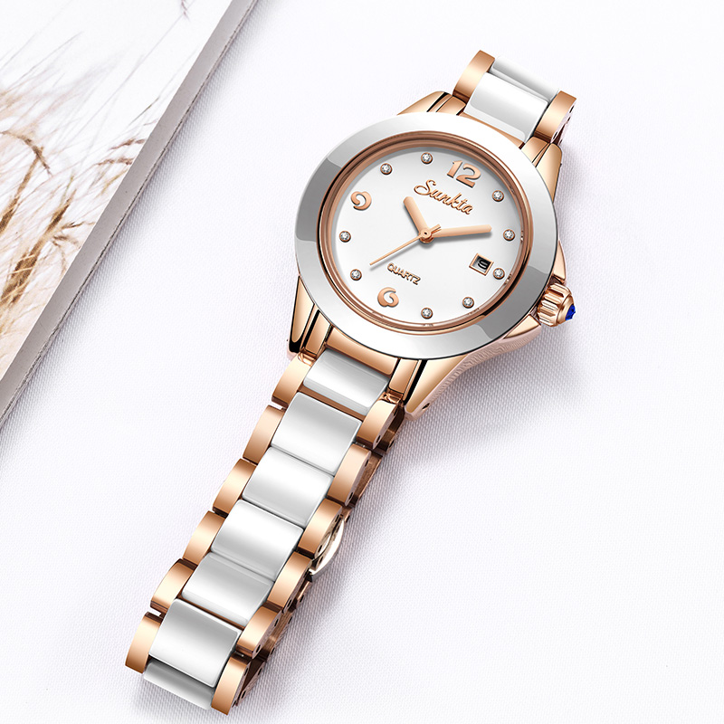 Sunkta mode Quartz pour Femme  - Luxury Ceramic Watch avis et prix