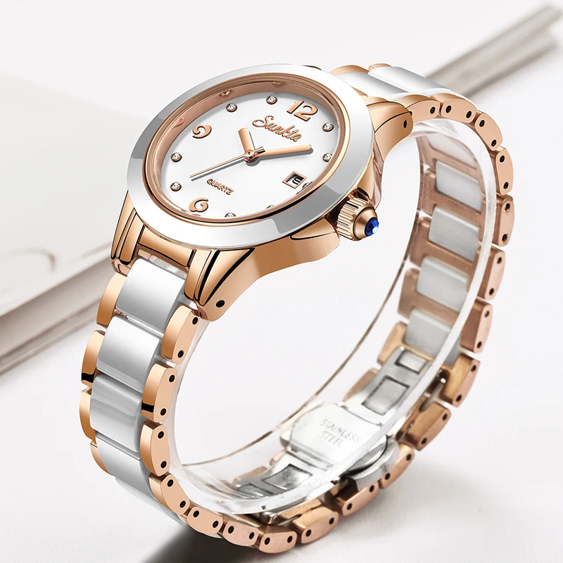 Sunkta mode Quartz pour Femme  - Luxury Ceramic Watch avis et prix