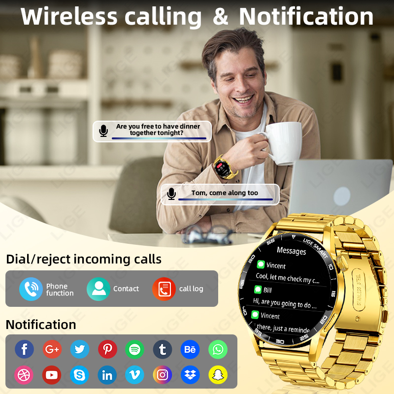 LIGE montre intelligente de lu - Smartwatch Luxury Watches For Women avis et prix