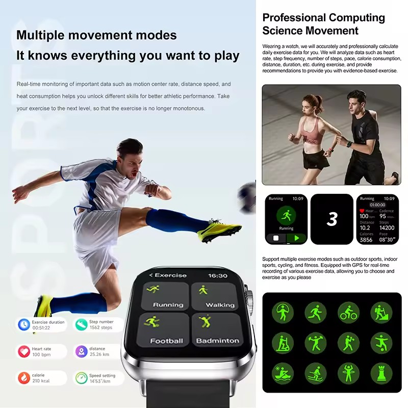 Montre intelligente cadran rép - Smartwatch Branded Watches For Women avis et prix