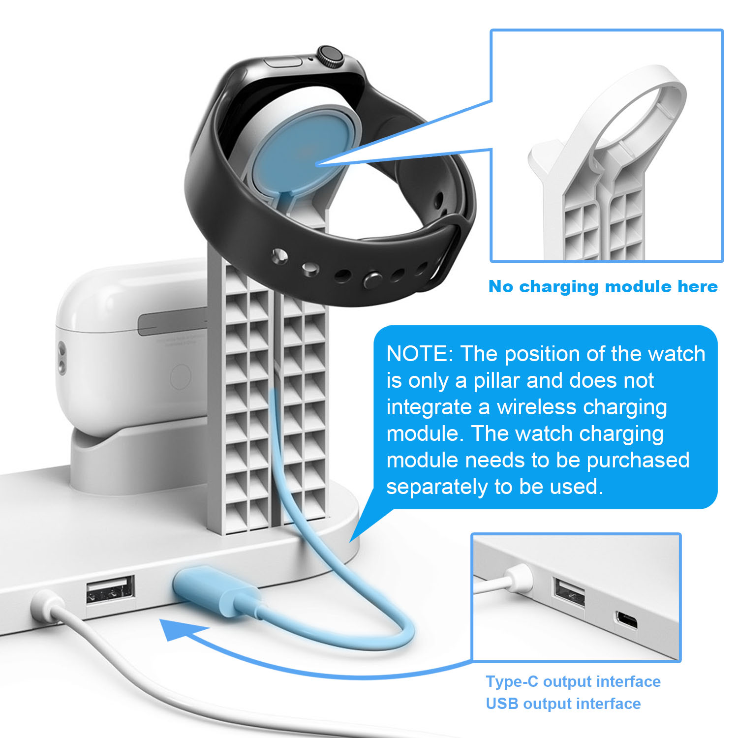Support de chargeurs sans fil  - Iwatch Smartwatch avis et prix