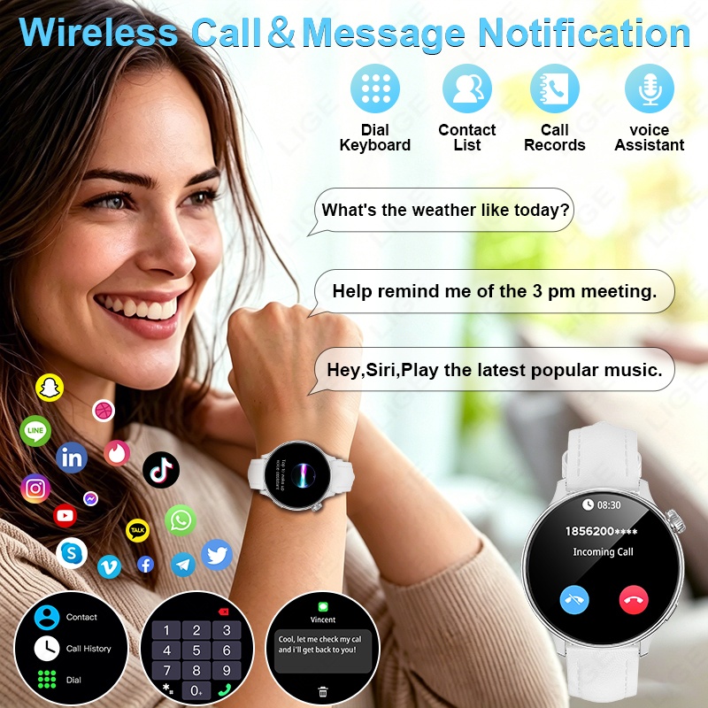 LIGE – montre connectée de lux - Smartwatch Luxury Watches For Women avis et prix