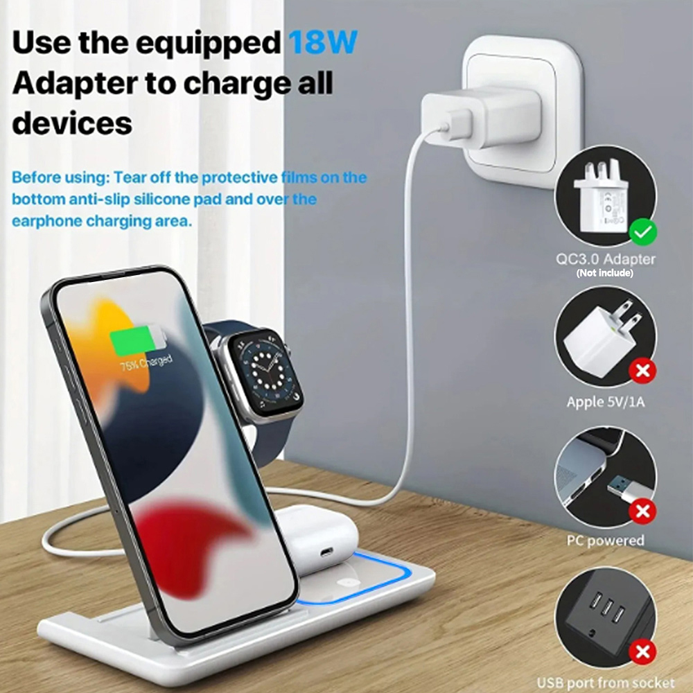 Station de charge sans fil 3-e - Xwatch Smartwatch avis et prix