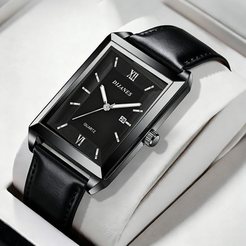 Montres pour hommes en cuir dé - Smartwatch Square Watches For Men avis et prix