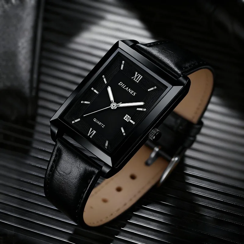 Montres pour hommes en cuir dé - Smartwatch Square Watches For Men avis et prix