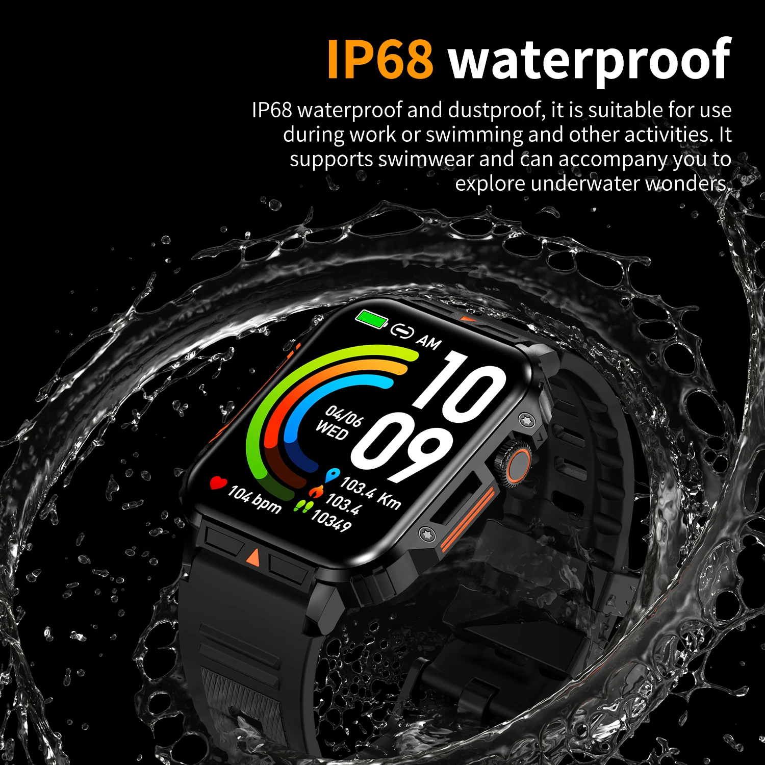 Montre connectée militaire de  - Smartwatch Luxury Watches For Women avis et prix