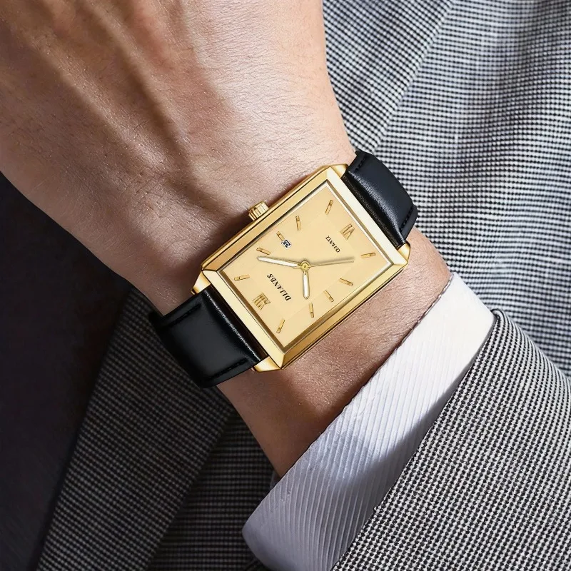 Montres pour hommes en cuir dé - Smartwatch Square Watches For Men avis et prix