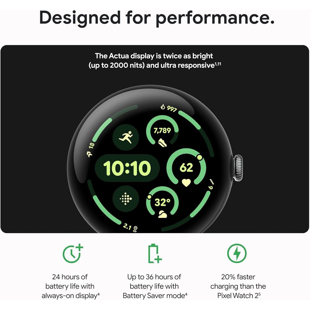 Pixel Watch 3 (45mm) 2024 el - - Smartwatch El avis et prix