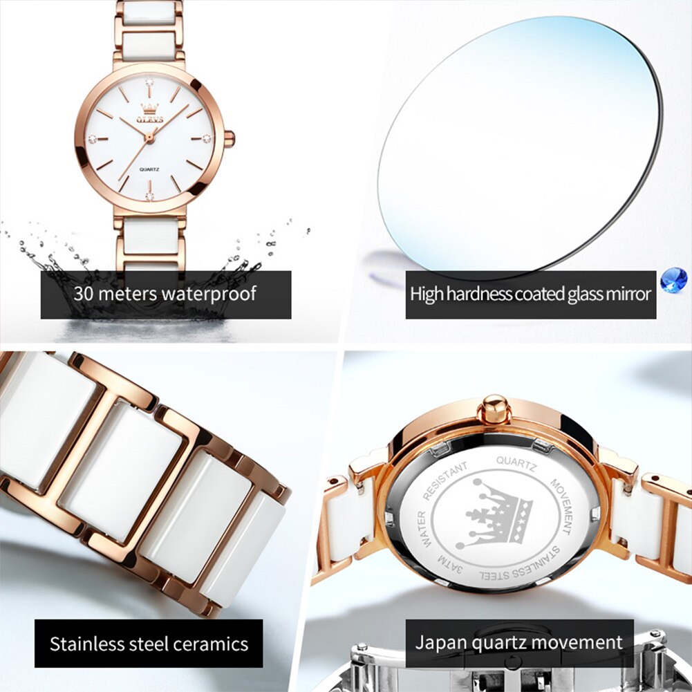 OLEVS-Montre-bracelet de luxe  - Luxury Ceramic Watch avis et prix